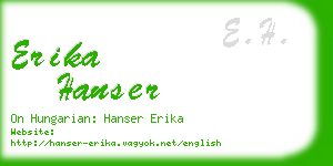 erika hanser business card